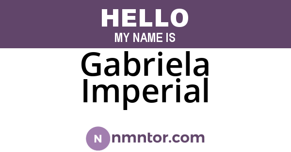 Gabriela Imperial