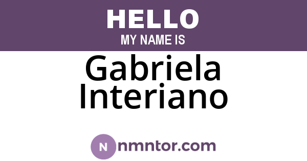Gabriela Interiano