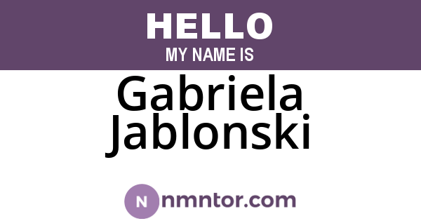 Gabriela Jablonski