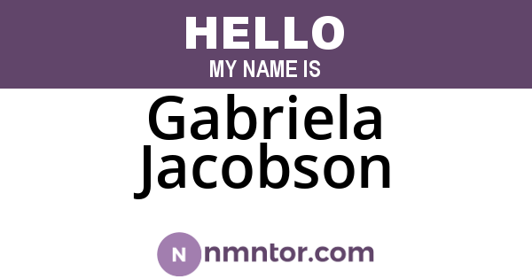 Gabriela Jacobson
