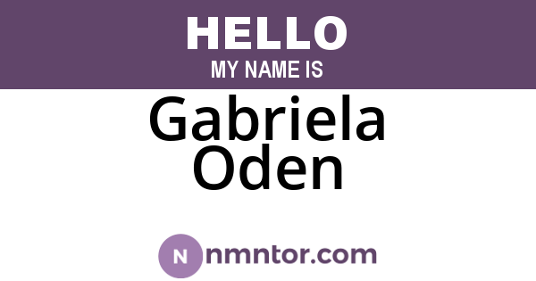 Gabriela Oden