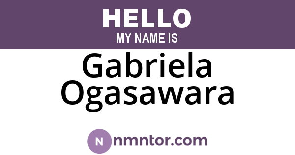 Gabriela Ogasawara