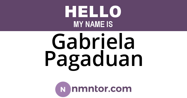 Gabriela Pagaduan