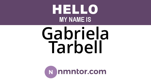Gabriela Tarbell