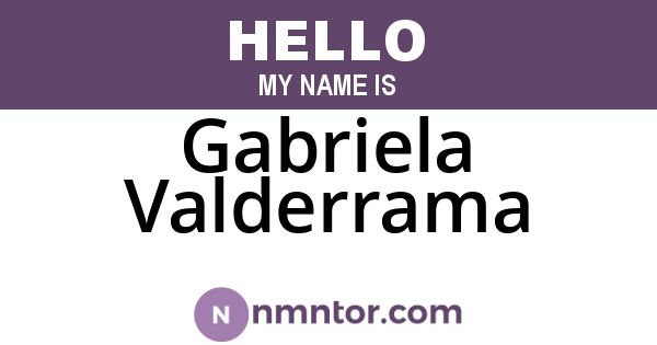 Gabriela Valderrama