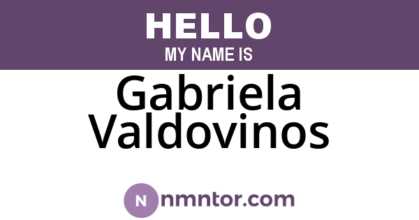 Gabriela Valdovinos