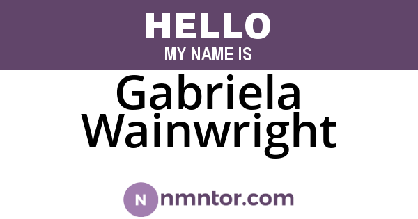 Gabriela Wainwright