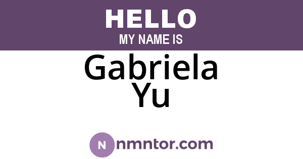 Gabriela Yu