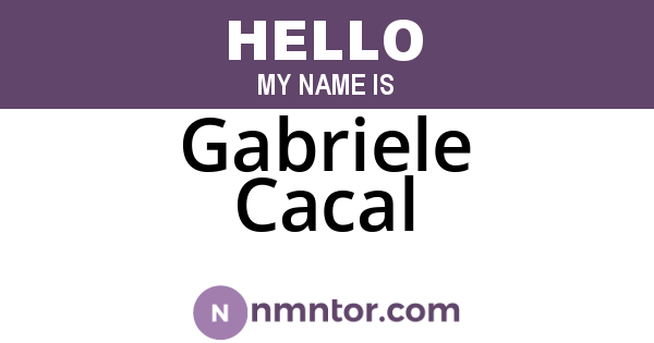 Gabriele Cacal