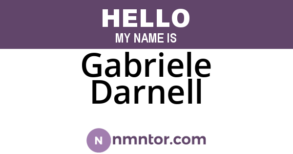 Gabriele Darnell