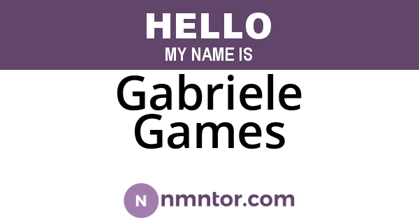 Gabriele Games