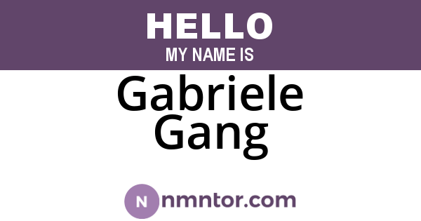 Gabriele Gang