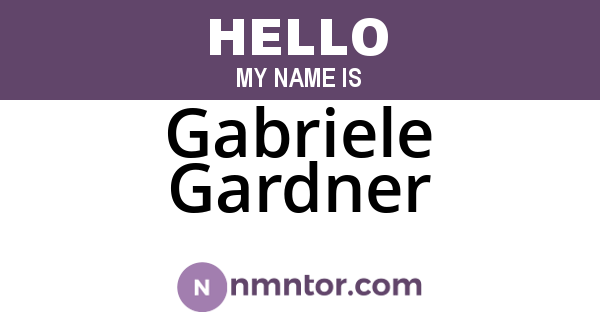 Gabriele Gardner
