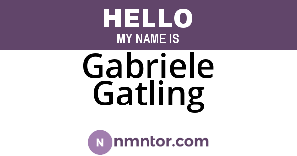 Gabriele Gatling