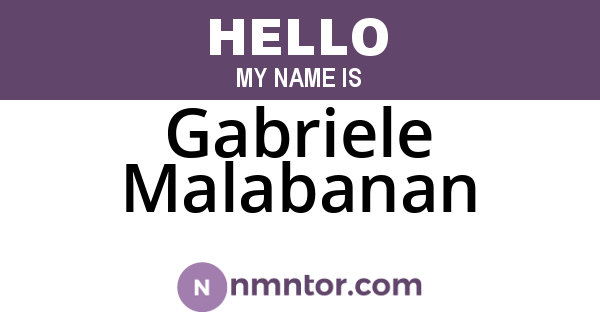 Gabriele Malabanan