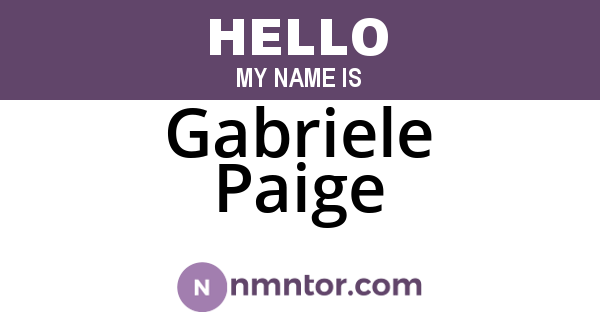 Gabriele Paige