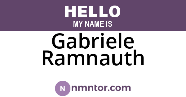 Gabriele Ramnauth