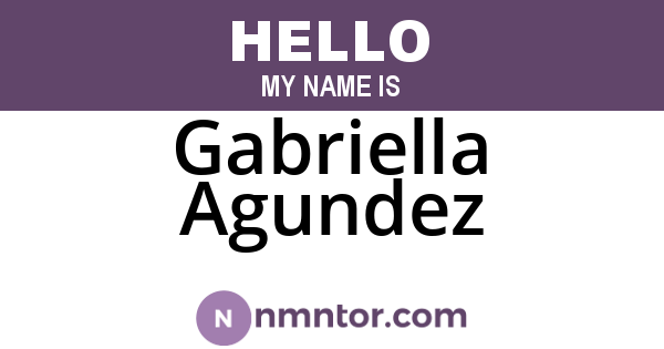 Gabriella Agundez