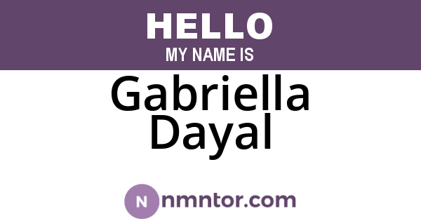 Gabriella Dayal