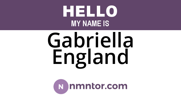 Gabriella England