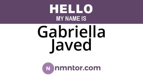Gabriella Javed