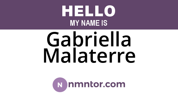 Gabriella Malaterre