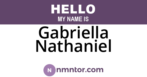 Gabriella Nathaniel