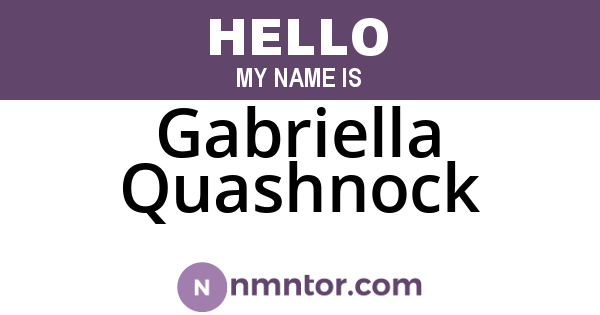 Gabriella Quashnock