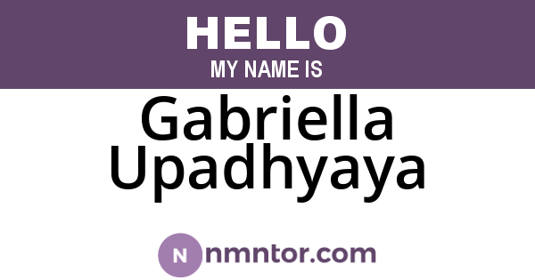 Gabriella Upadhyaya
