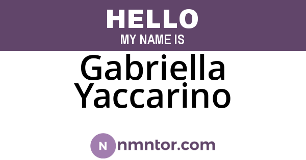 Gabriella Yaccarino
