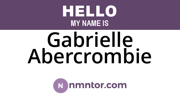Gabrielle Abercrombie
