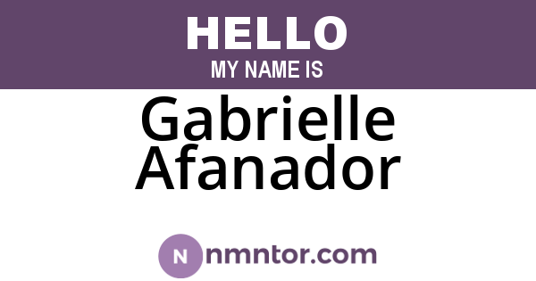 Gabrielle Afanador