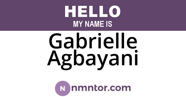 Gabrielle Agbayani