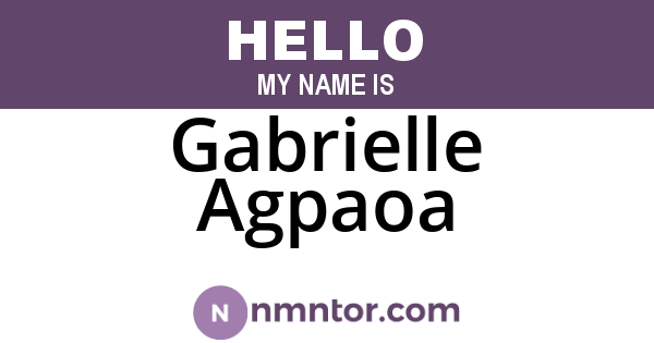 Gabrielle Agpaoa