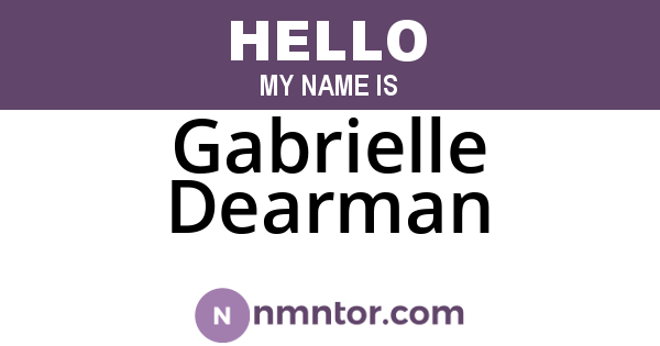 Gabrielle Dearman