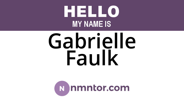 Gabrielle Faulk