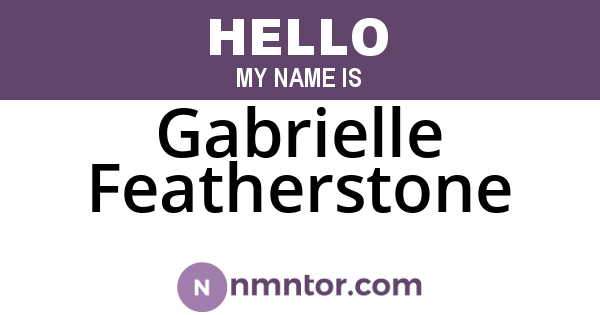 Gabrielle Featherstone