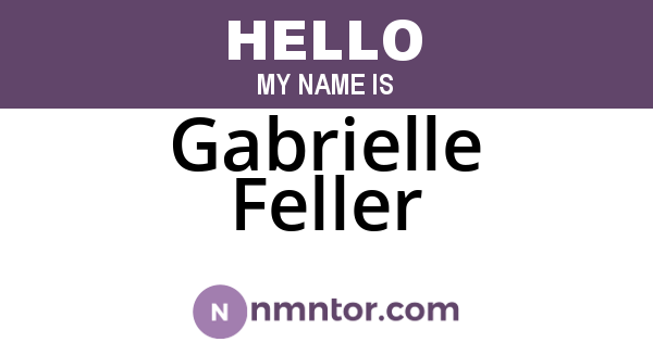 Gabrielle Feller