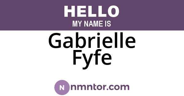 Gabrielle Fyfe