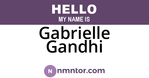 Gabrielle Gandhi