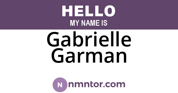Gabrielle Garman