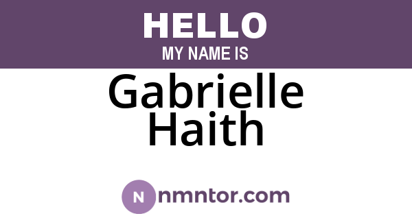 Gabrielle Haith