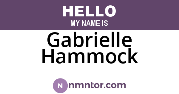Gabrielle Hammock