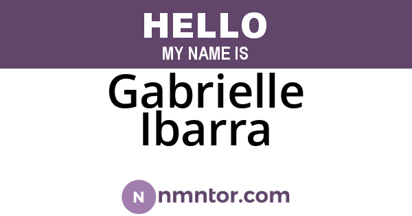 Gabrielle Ibarra