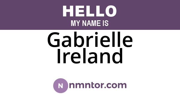 Gabrielle Ireland
