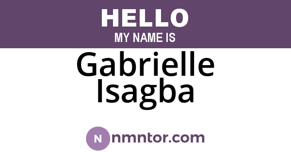 Gabrielle Isagba