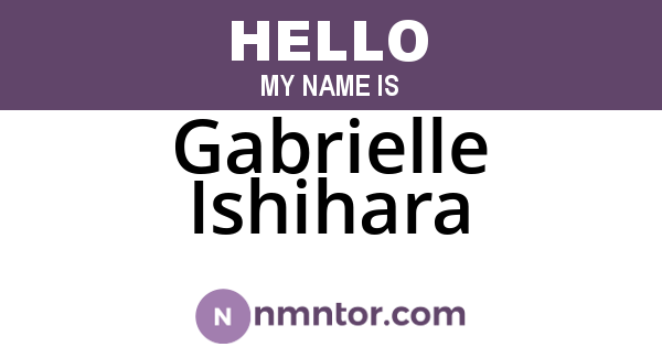 Gabrielle Ishihara