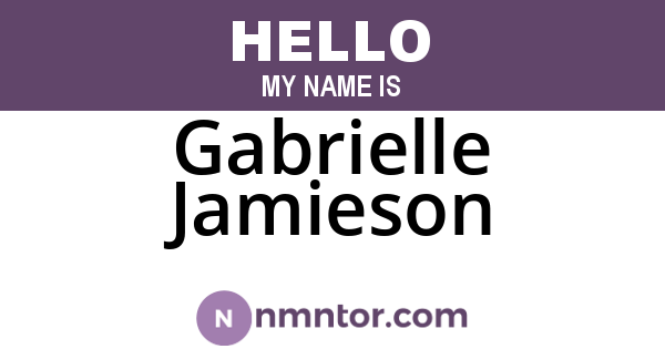 Gabrielle Jamieson