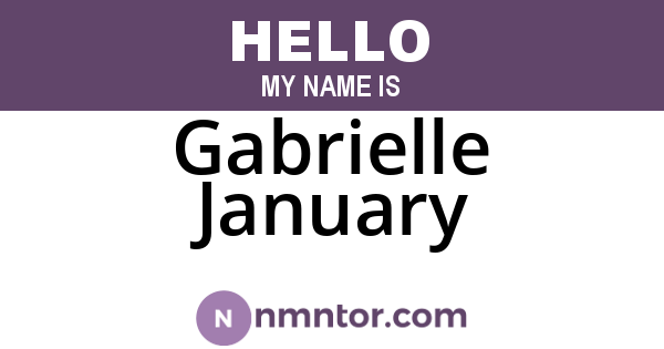 Gabrielle January