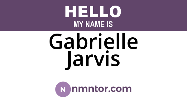 Gabrielle Jarvis